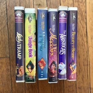 Six VHS Disney Tapes